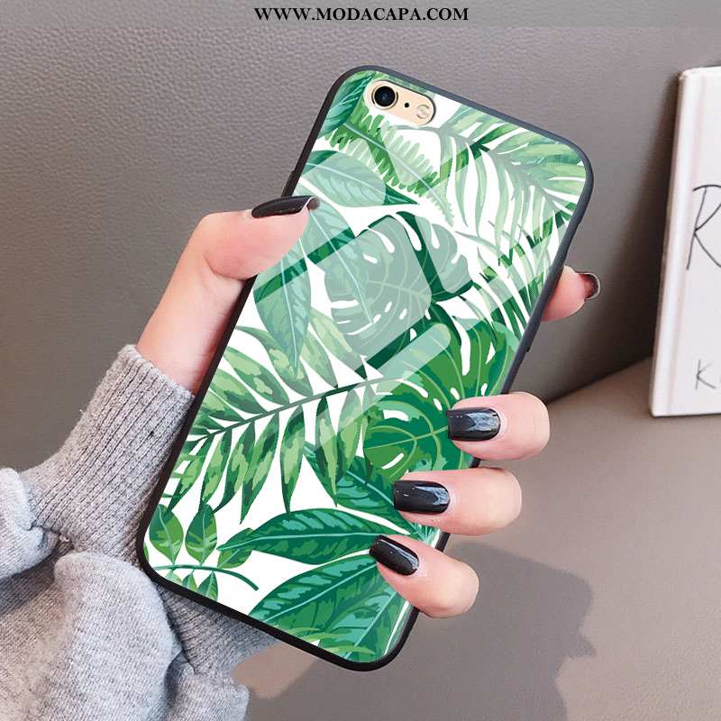 Capa iPhone 6/6s Plus Tendencia Telinha Super Minimalista Verde Novas Vidro Venda