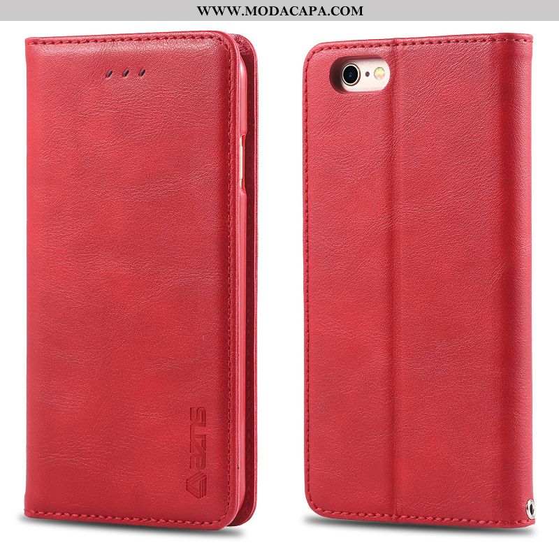 Capa iPhone 6/6s Plus Carteira Cases Completa Vermelho Nova Capas Cover Venda