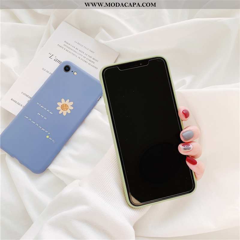 Capas iPhone 6/6s Plus Protetoras Completa Azul Cases Fosco Antiqueda Promoção