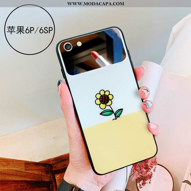 Capas iPhone 6/6s Plus Vidro Frente Telemóvel Cases Amarelo Personalizado Online