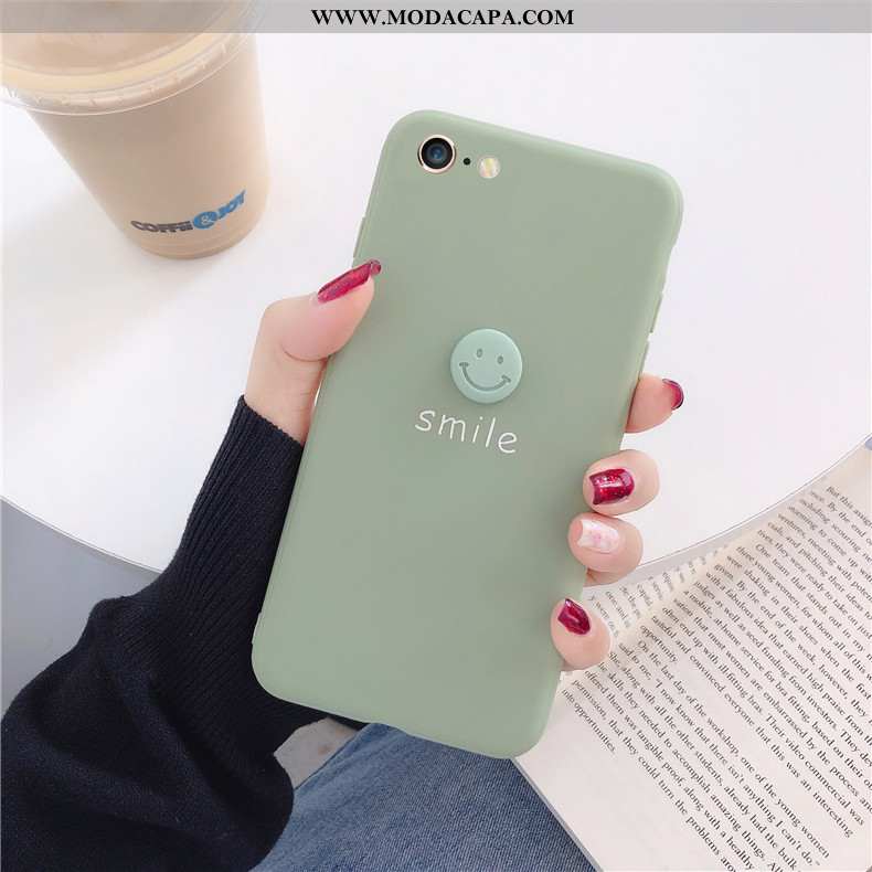 Capa iPhone 6/6s Desenho Animado Fosco Verde Protetoras Telemóvel Personalizado Cases Barato