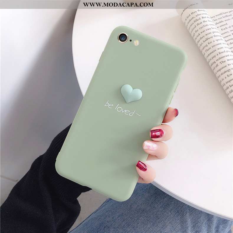 Capa iPhone 6/6s Desenho Animado Fosco Verde Protetoras Telemóvel Personalizado Cases Barato