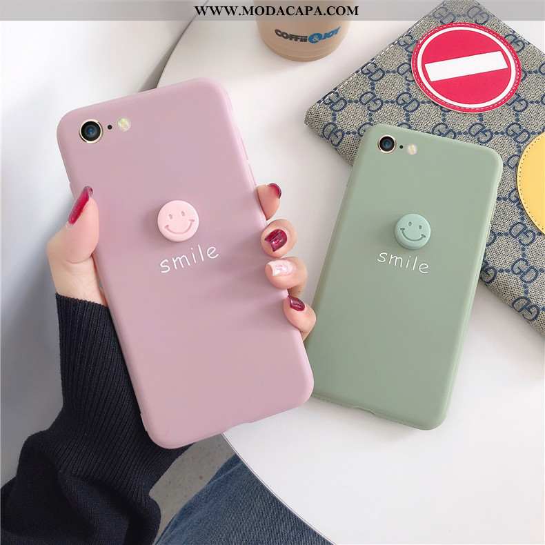 Capa iPhone 6/6s Desenho Animado Fosco Verde Protetoras Telemóvel Personalizado Cases Barato