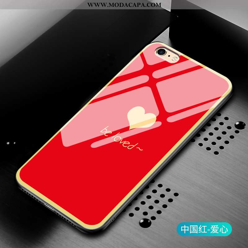 Capa iPhone 6/6s Tendencia Cases Vidro Coração Minimalista Antiqueda Completa Baratas
