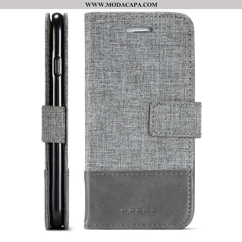 Capas iPhone 6/6s Couro Telemóvel Completa Preto Aço Cases Baratas