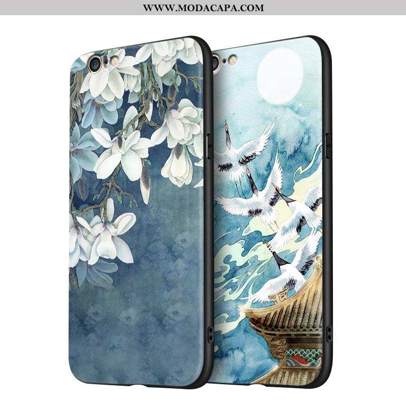 Capa iPhone 6/6s Silicone Cases Capas Soft Midi Azul Telemóvel Promoção