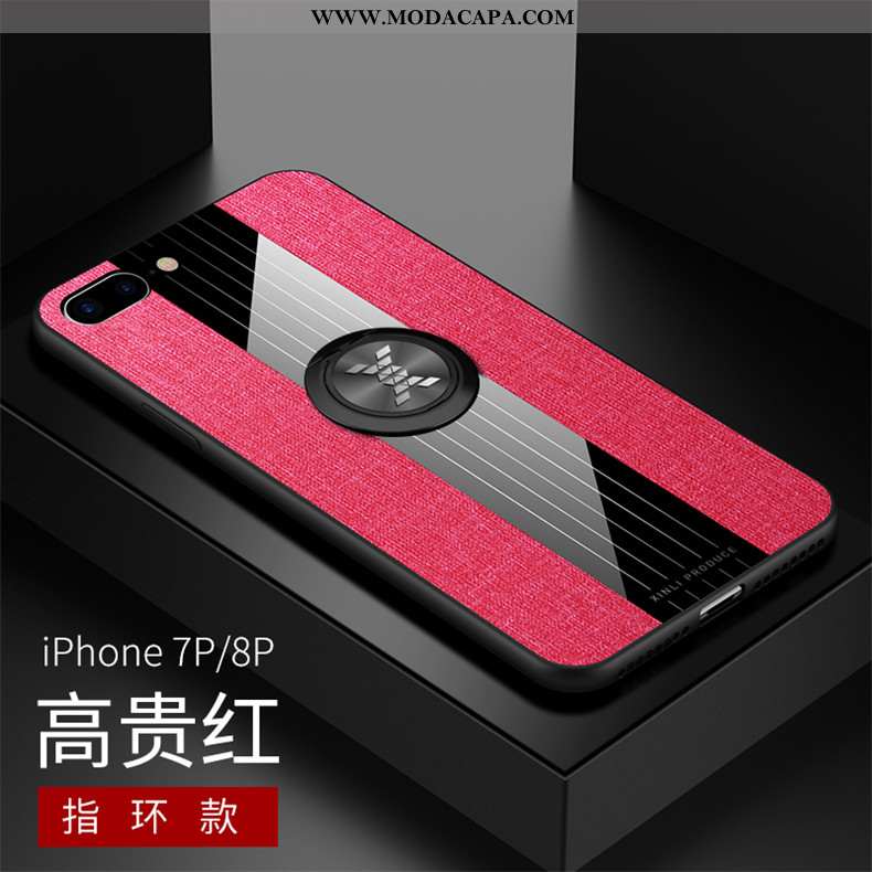 Capa iPhone 7 Plus Personalizado Pu Tecido Minimalista Grande Telemóvel Antiqueda Baratos