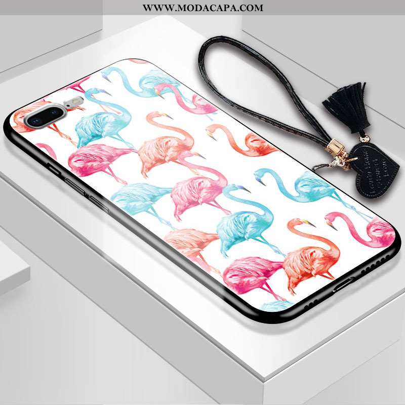 Capas iPhone 7 Plus Protetoras Casal Cases Telemóvel Preto Minimalista Vidro Baratos