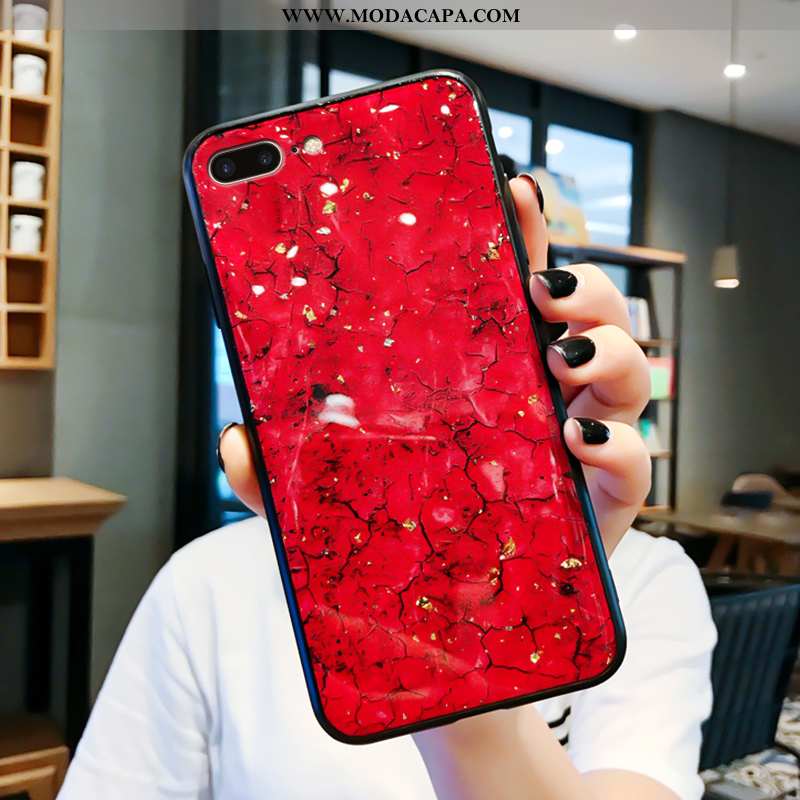 Capa iPhone 7 Plus Protetoras Capas Personalizada Vermelho Frente Antiqueda Malha Barato