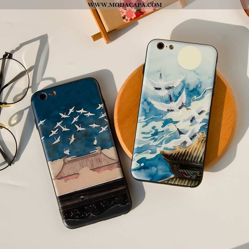 Capas iPhone 7 Silicone Protetoras Telemóvel Midi Criativas Azul Venda