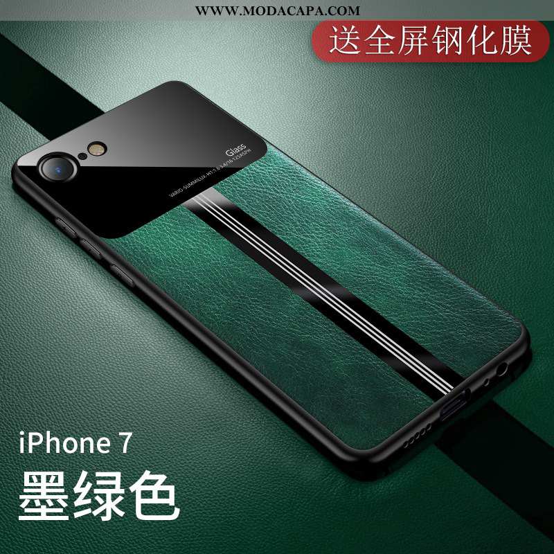 Capa iPhone 7 Soft Negócio Vermelho Cases Minimalista Verde Protetoras Online