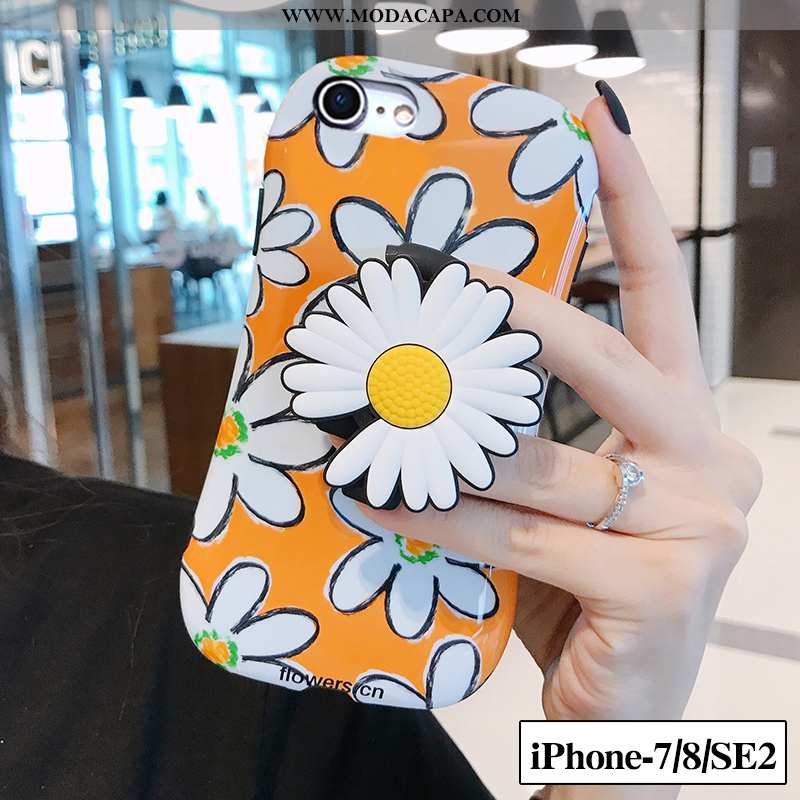 Capa iPhone 7 Silicone Redondo Soft Completa Fold Telemóvel Floridas Venda