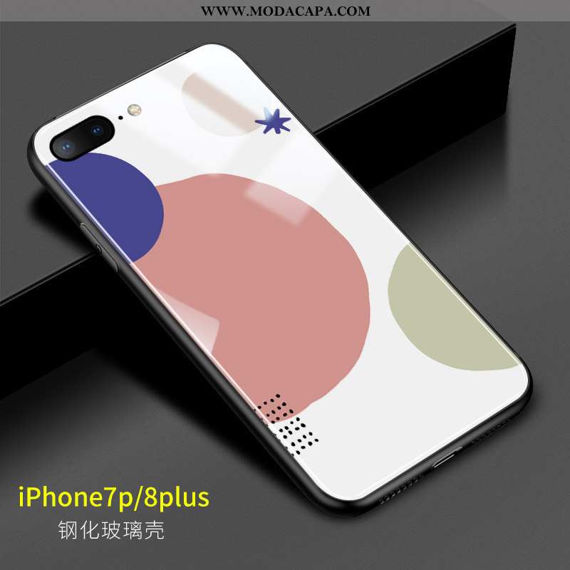 Capa iPhone 8 Plus Tendencia Telemóvel Capas Criativas Frente Vermelho Simples Promoção