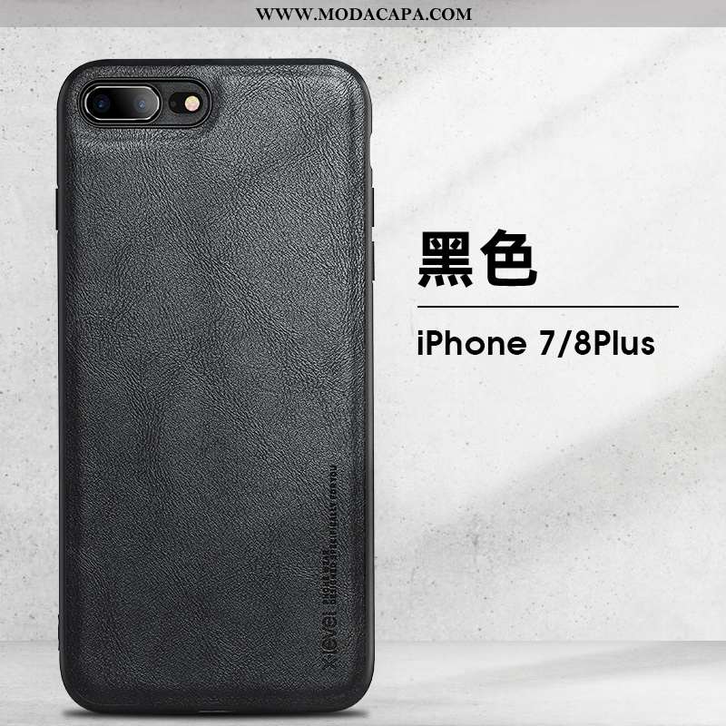 Capa iPhone 8 Plus Super Protetoras Capas Retro Telemóvel Slim Couro Baratas