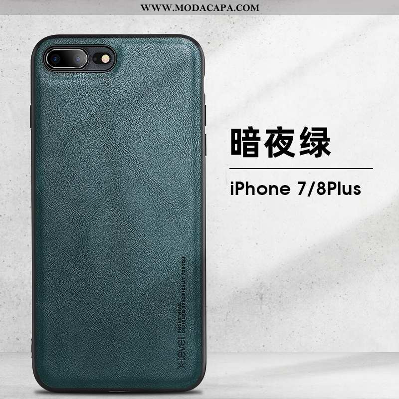 Capa iPhone 8 Plus Super Protetoras Capas Retro Telemóvel Slim Couro Baratas