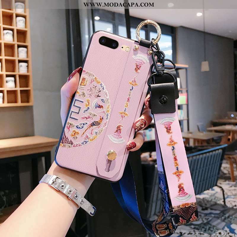 Capa iPhone 8 Plus Cordao Wrisband Telemóvel Palace De Grau Retro Rosa Comprar