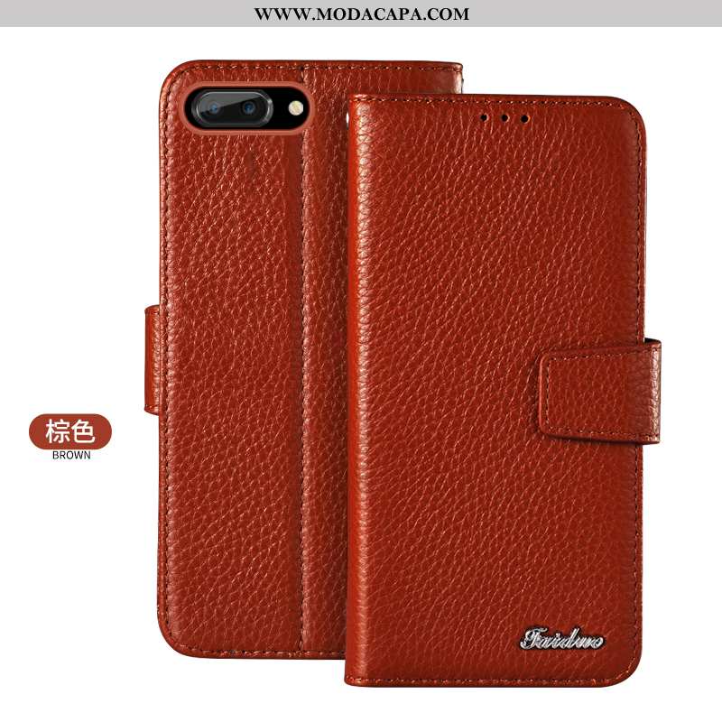Capa iPhone 8 Plus Couro Protetoras Genuíno Cases Vermelho Completa Telemóvel Cover Comprar