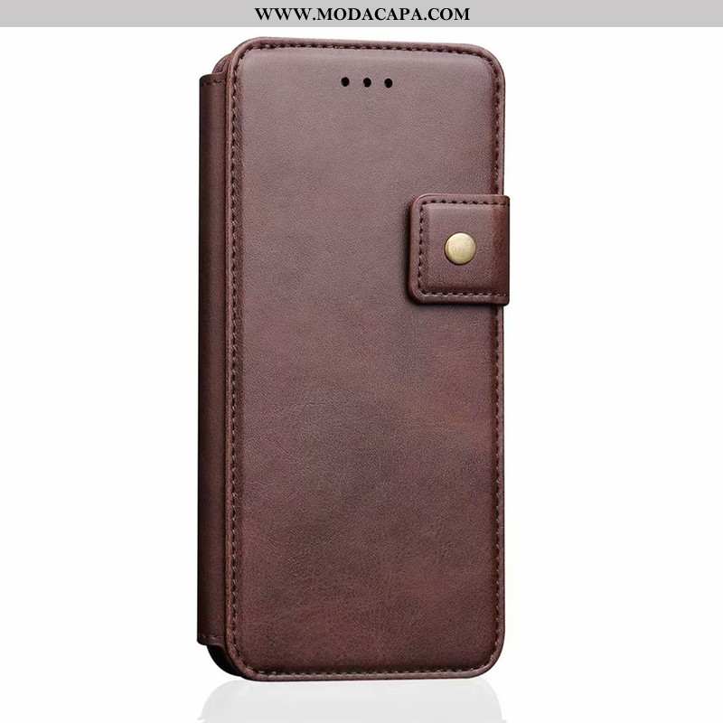 Capa iPhone 8 Plus Couro Telemóvel Business Marrom Antiqueda Nova Criativas Baratos