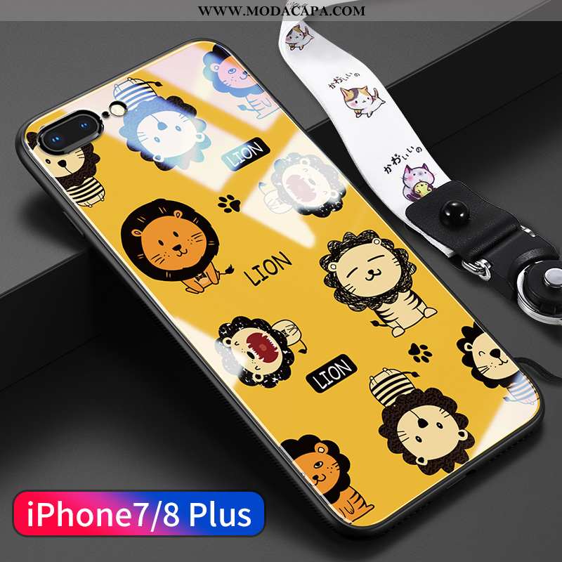Capas iPhone 8 Plus Bonitos Slim Silicone Cordao Super Desenho Animado Comprar