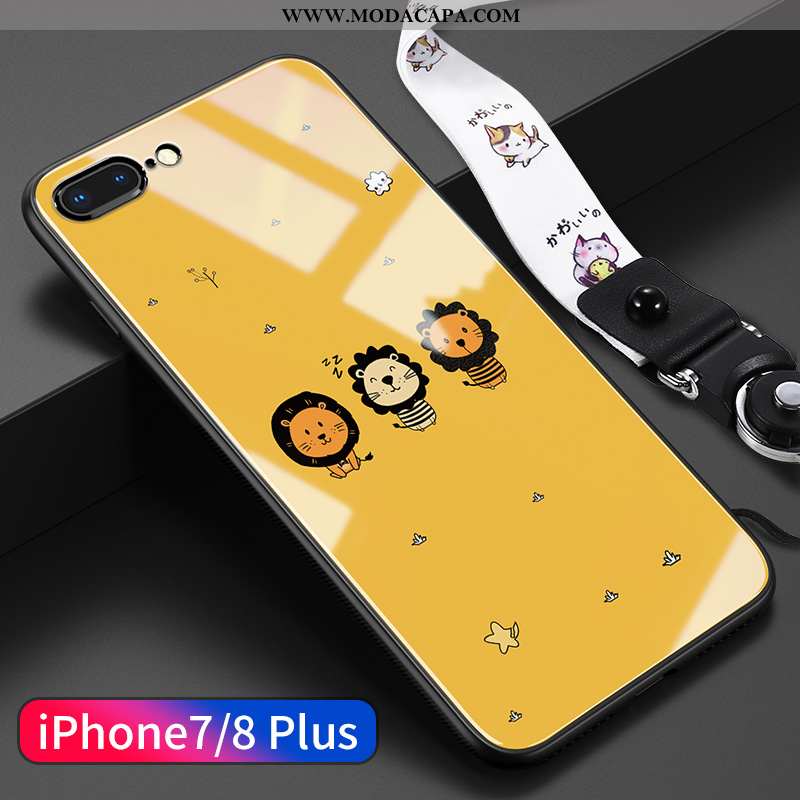 Capas iPhone 8 Plus Bonitos Slim Silicone Cordao Super Desenho Animado Comprar