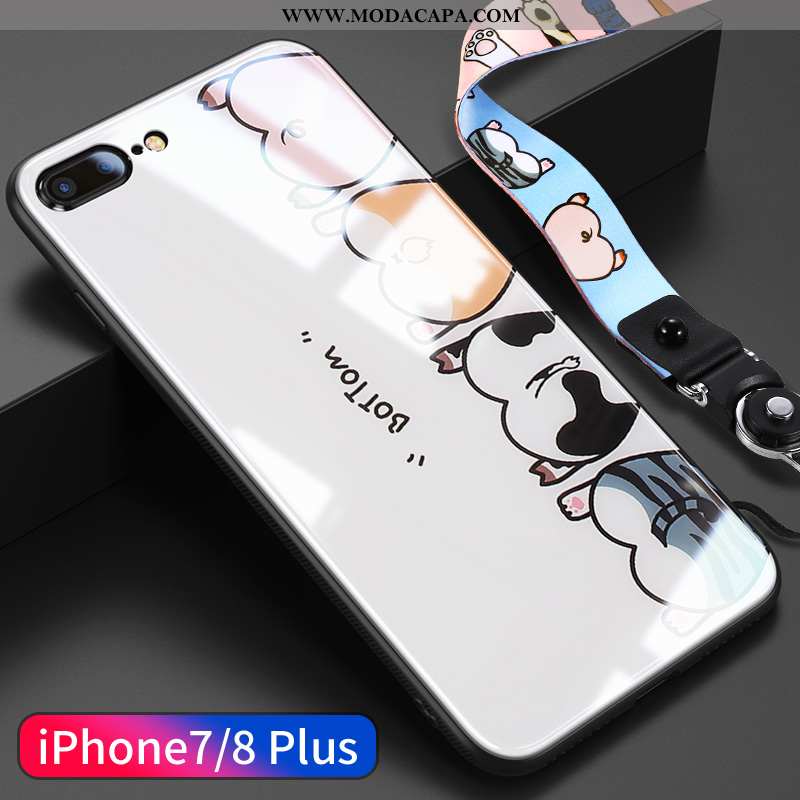 Capas iPhone 8 Plus Bonitos Slim Silicone Cordao Super Desenho Animado Comprar