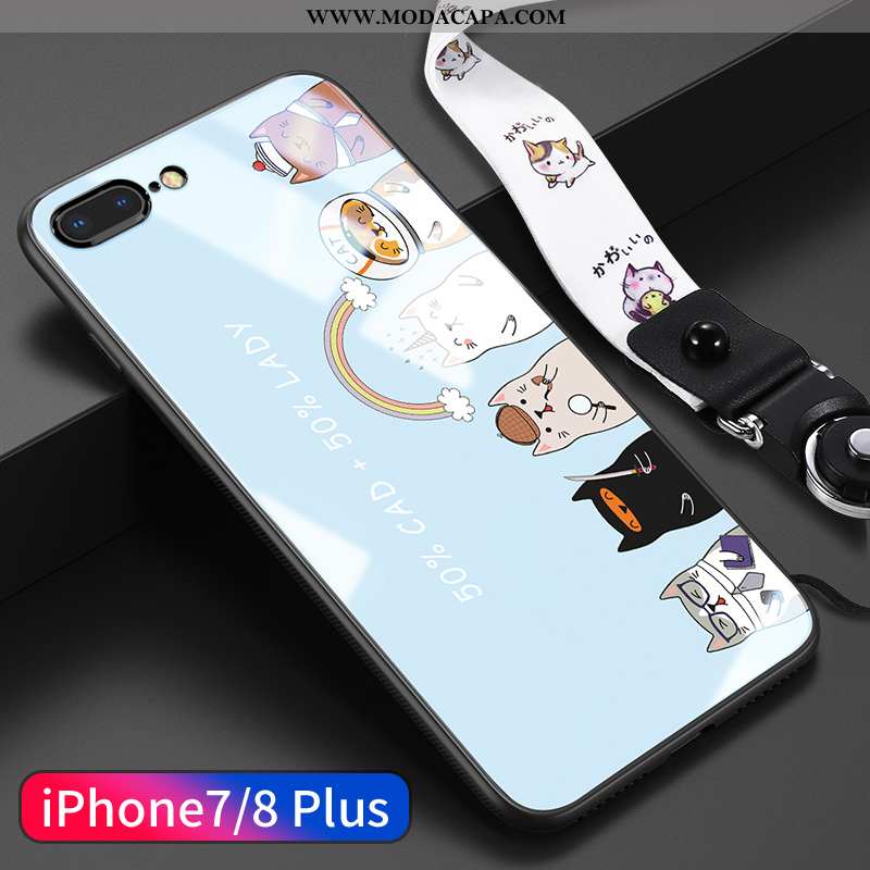 Capas iPhone 8 Plus Bonitos Slim Silicone Cordao Super Desenho Animado Comprar