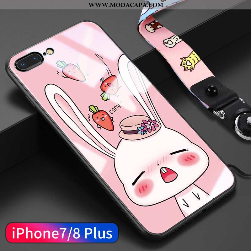 Capas iPhone 8 Plus Bonitos Slim Silicone Cordao Super Desenho Animado Comprar
