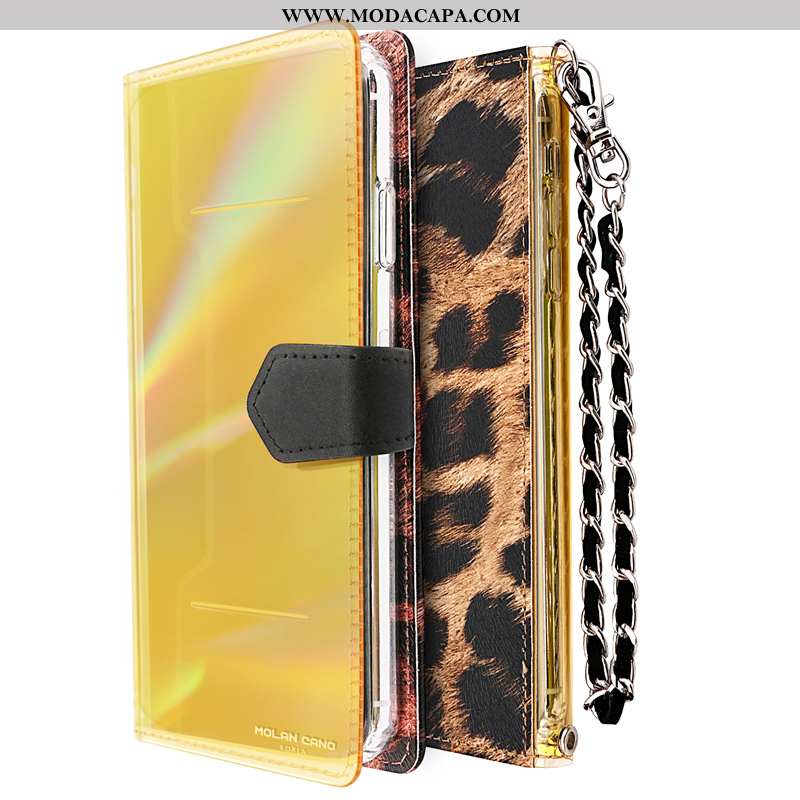 Capa iPhone 8 Luxo Antiqueda Couro Cases Amarela Cover Silicone Barato