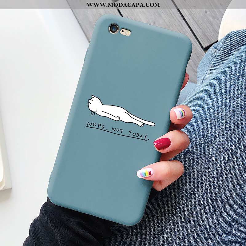 Capas iPhone 8 Desenho Animado Simples Bonitos Moda Telemóvel Antiqueda Silicone Barato