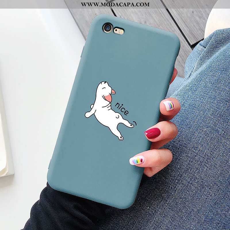 Capas iPhone 8 Desenho Animado Simples Bonitos Moda Telemóvel Antiqueda Silicone Barato