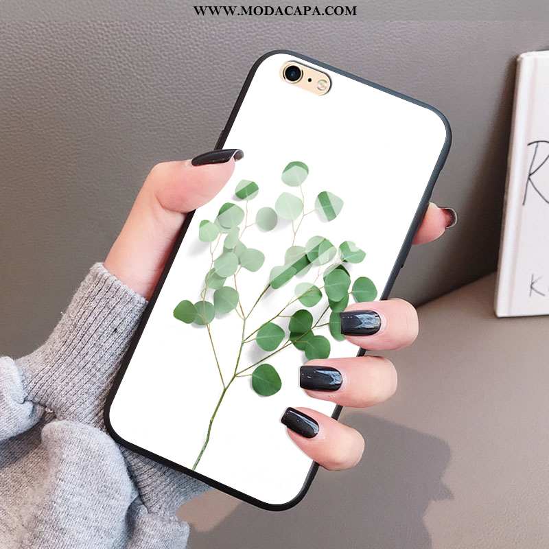 Capa iPhone 8 Vidro Soft Simples Cases Aço Telinha Branco Promoção