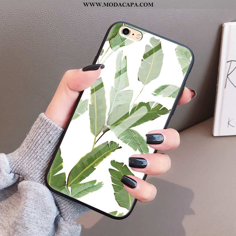 Capa iPhone 8 Vidro Soft Simples Cases Aço Telinha Branco Promoção