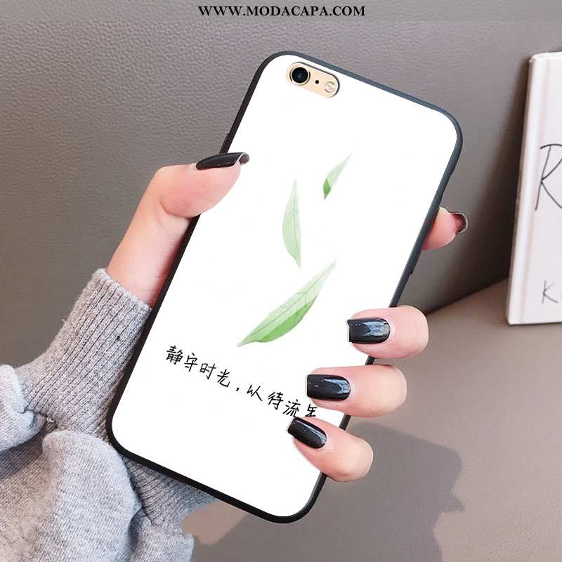 Capa iPhone 8 Vidro Soft Simples Cases Aço Telinha Branco Promoção