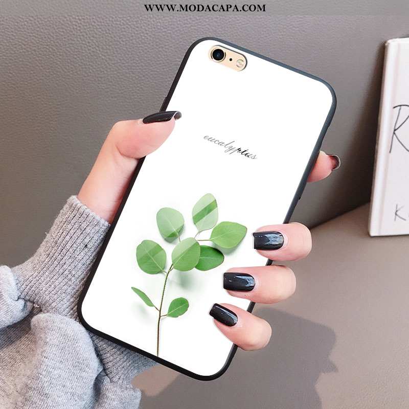 Capa iPhone 8 Vidro Soft Simples Cases Aço Telinha Branco Promoção