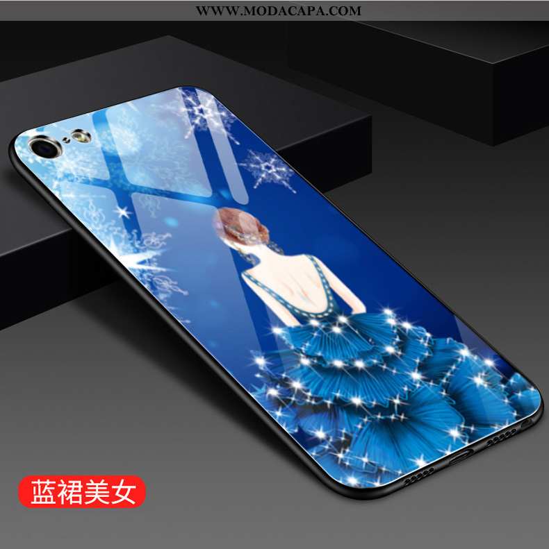 Capas iPhone 8 Tendencia Personalizado Telemóvel Completa Azul Traseira Estilosas Online