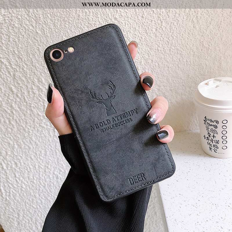 Capa iPhone 8 Protetoras Cinza Telemóvel Personalizado Soft Cases Minimalista Barato