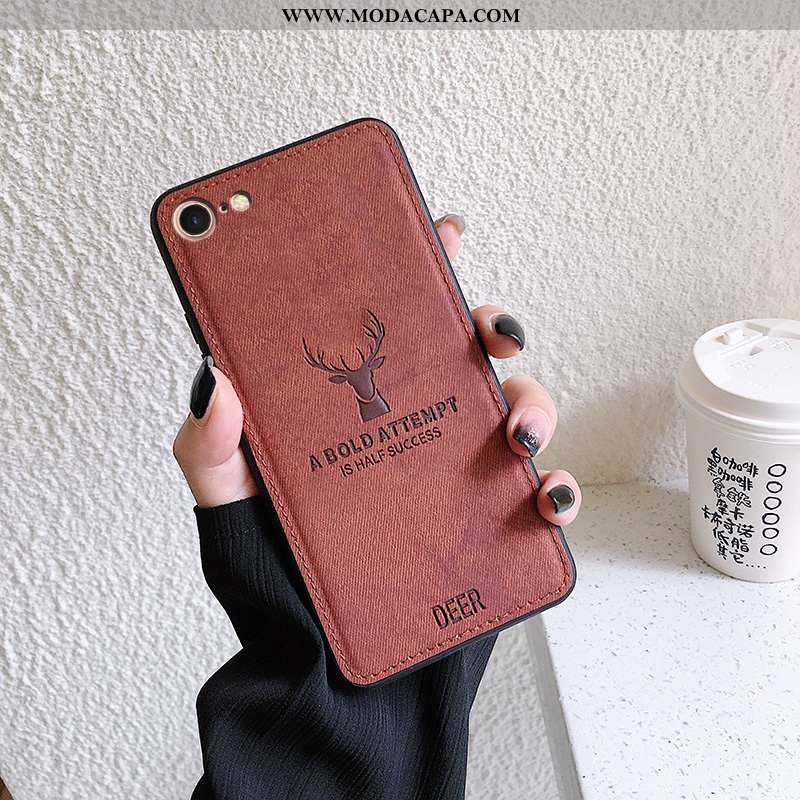 Capa iPhone 8 Protetoras Cinza Telemóvel Personalizado Soft Cases Minimalista Barato