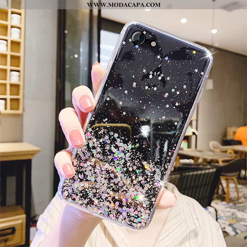 Capa iPhone 8 Transparente Capas Criativas Moda Cases Completa Antiqueda Venda