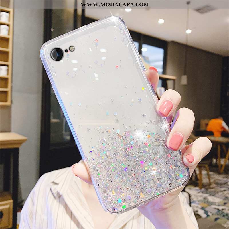 Capa iPhone 8 Transparente Capas Criativas Moda Cases Completa Antiqueda Venda