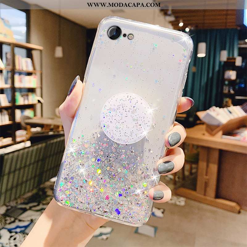 Capa iPhone 8 Transparente Capas Criativas Moda Cases Completa Antiqueda Venda