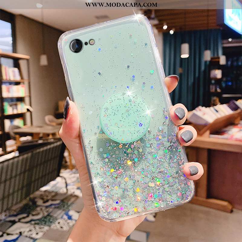 Capa iPhone 8 Transparente Capas Criativas Moda Cases Completa Antiqueda Venda