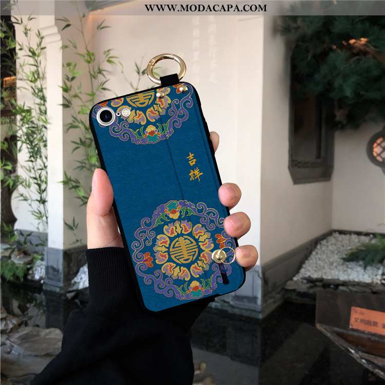 Capas iPhone 8 Tendencia Telemóvel Azul Escuro Cordao Midi Para Reveillon Cases Baratos