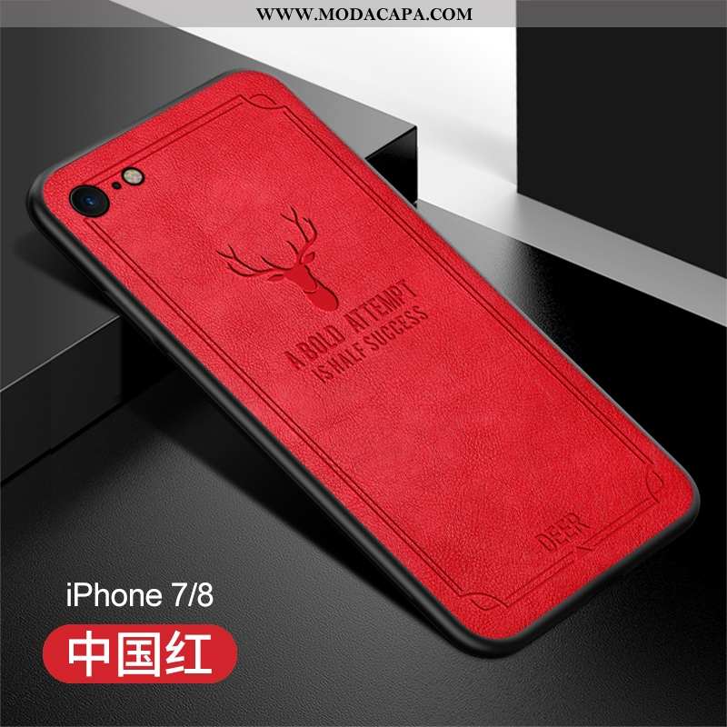 Capas iPhone 8 Super Protetoras Pu Malha Antiqueda De Grau Vermelho Online
