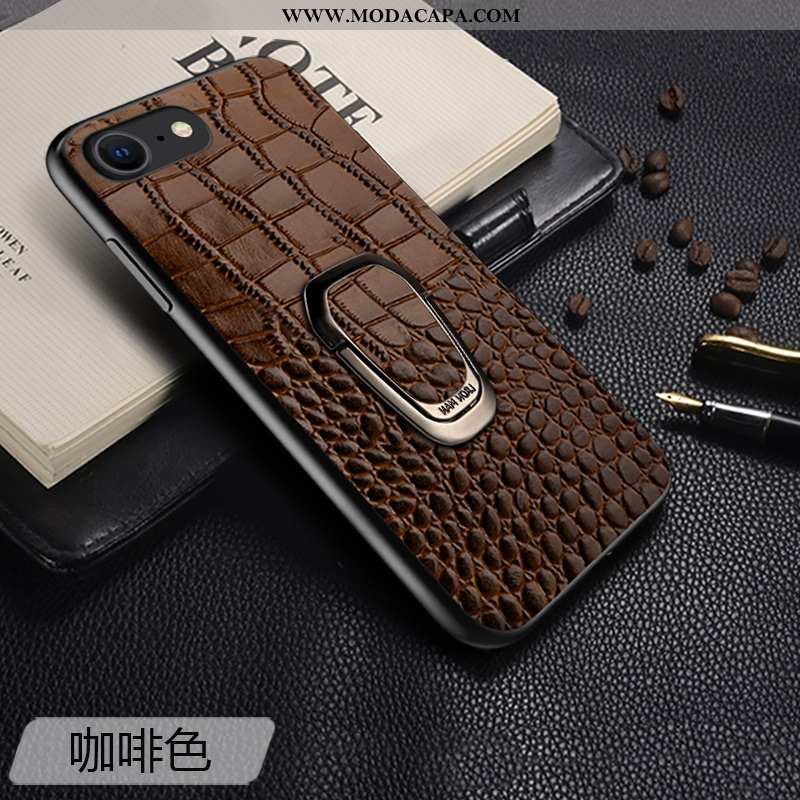 Capa iPhone Se (nouveau) Protetoras Vaca Capas Couro Genuíno Suporte Antiqueda Slim Baratos