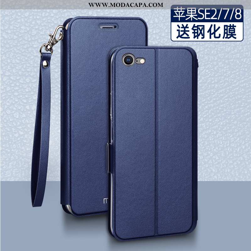 Capa iPhone Se (nouveau) Soft Silicone Tendencia Cases Telemóvel Cover Azul Comprar