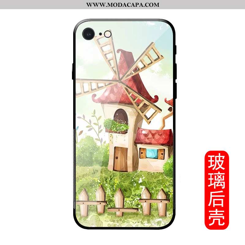 Capas iPhone Se (nouveau) Criativas Completa Azul Anime Telemóvel Antiqueda Vidro Baratos