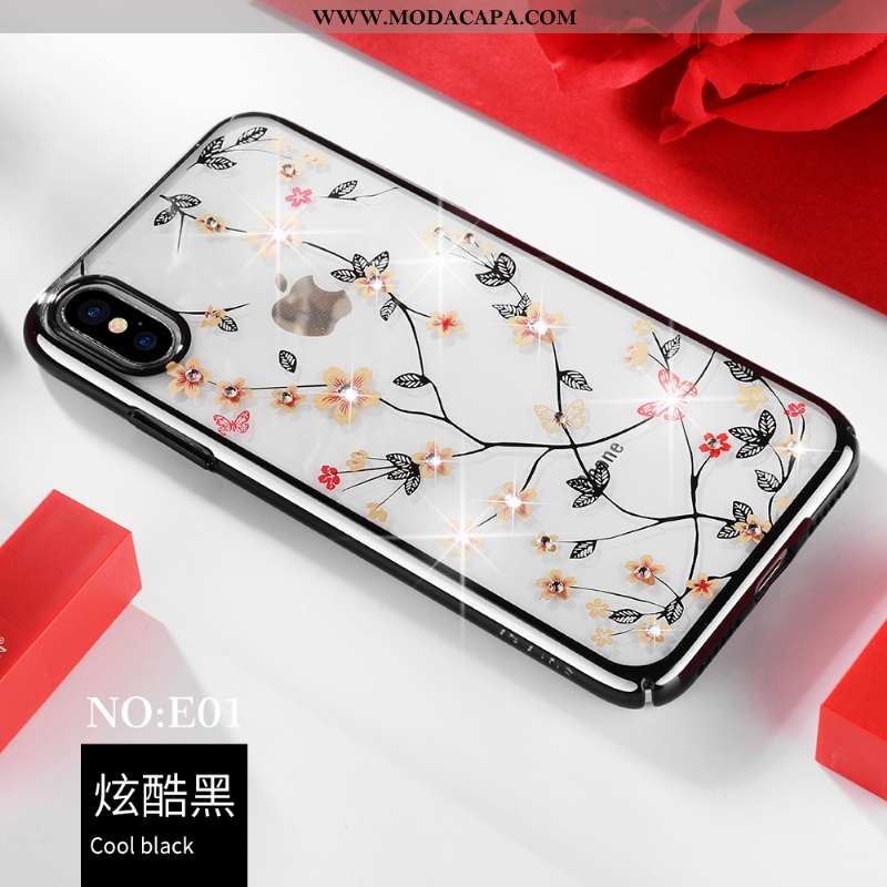 Capas iPhone X Transparente Super Nova Antiqueda Slim Strass Luxo Promoção