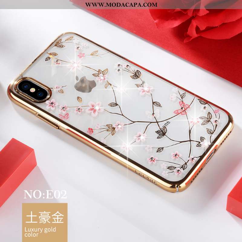 Capas iPhone X Transparente Super Nova Antiqueda Slim Strass Luxo Promoção