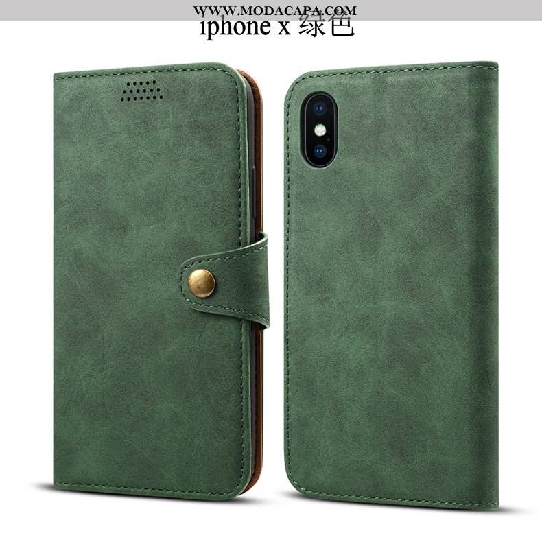 Capas iPhone X Tendencia Antiqueda Verde Protetoras Soft Telemóvel Promoção