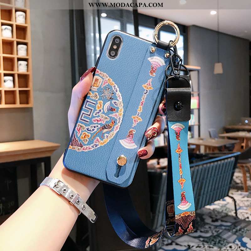 Capas iPhone X Vintage Midi Wrisband Rosa Palace Cordao Online